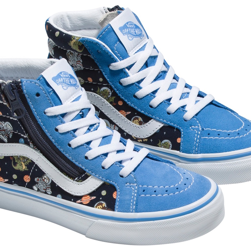 Vans Sk8-Hi Glow Cosmic Zoo Reissue Side Zip 10.5 Little Kid